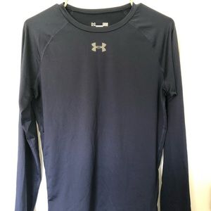 Men’s UnderArmour heat gear navy compression shirt